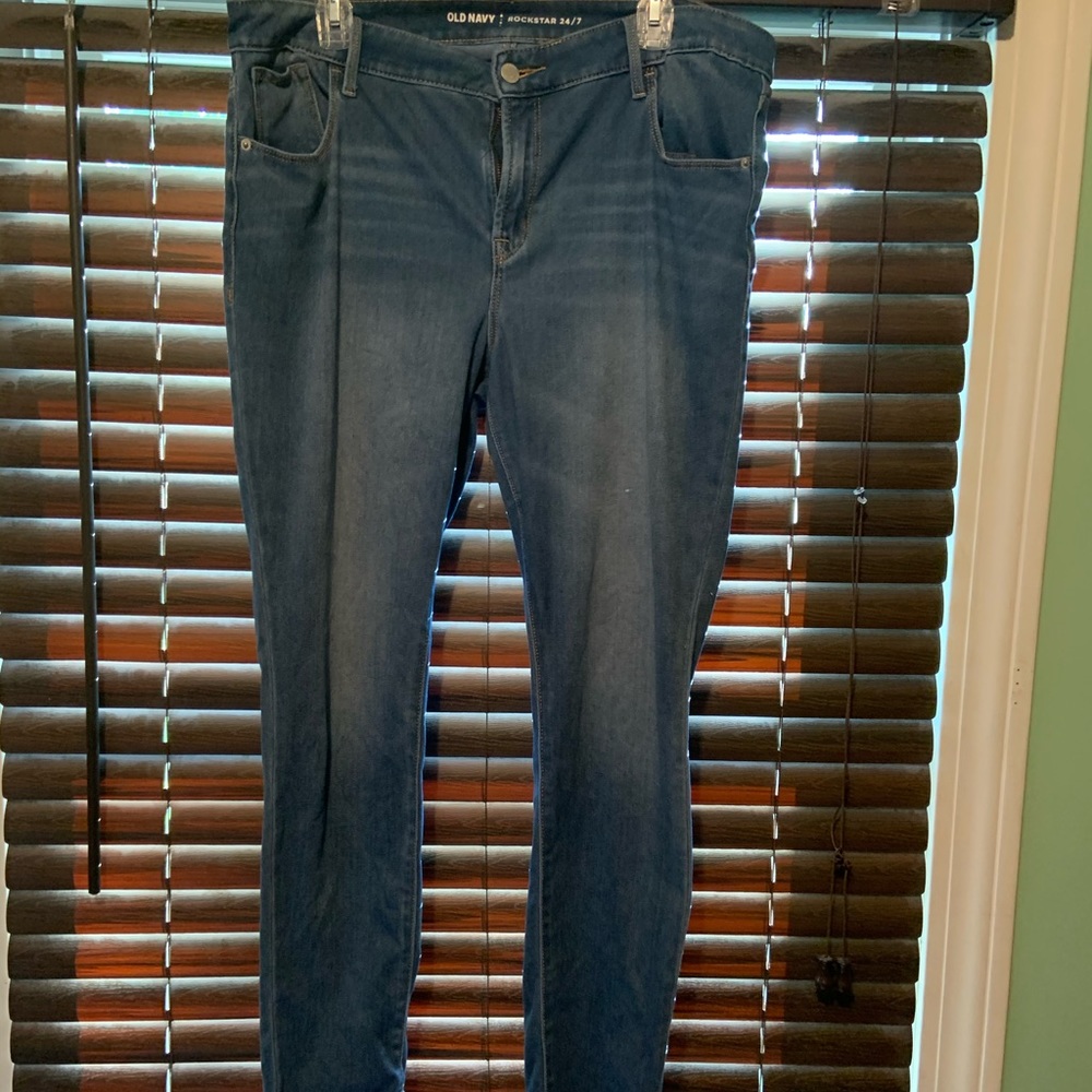 Old Navy Rockstar 24/7 Jeggings Medium Wash